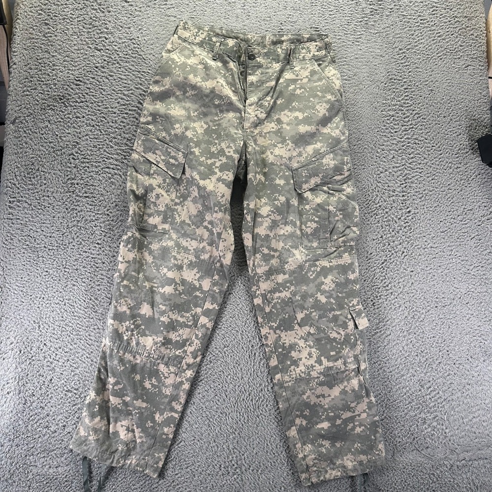 Wellstone Pant Mens 34x32 Green Camouflage Nylon Cargo Straight Army Button-Fly